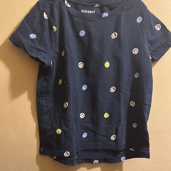 Old Navy Blue Shirt with Smiley Print - Picture 1 of 2